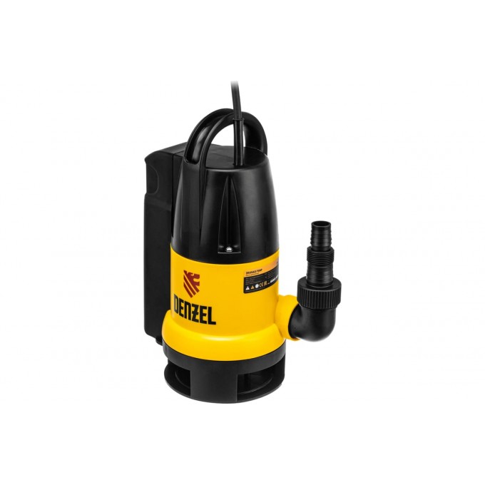 Дренажный насос DENZEL DP800A, 800 Вт, подъем 5 м, 13000 л/ч 10533971