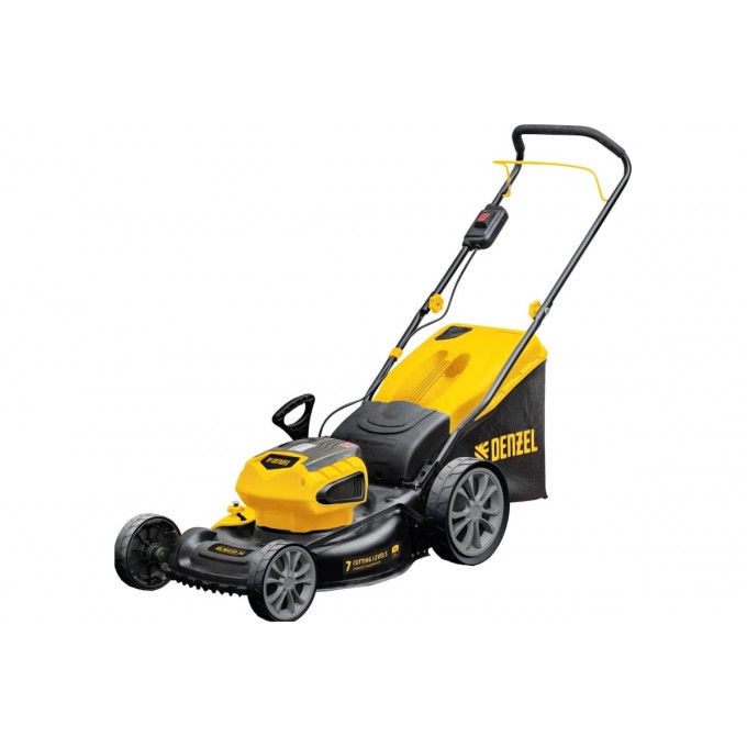 Газонокосилка аккумуляторная бесщеточная DENZEL RLM450-36, Li-ion, 36 В, 4 Ач, 450 мм, травосборник 40 л 10533866