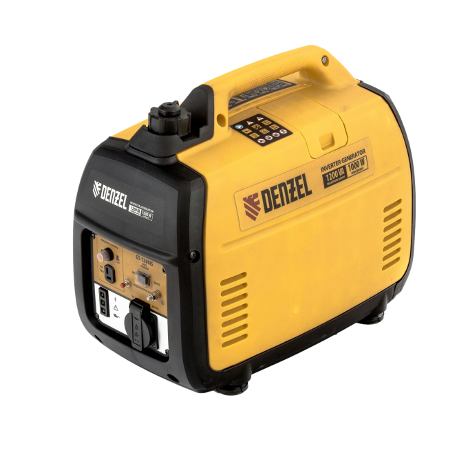 Генератор инверторный DENZEL GT-1200iS, 1,2 кВт, 230 В, бак 2,4 л, закрытый корпус, ручной старт 10608058